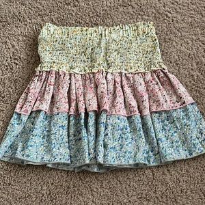 floral mini skirt